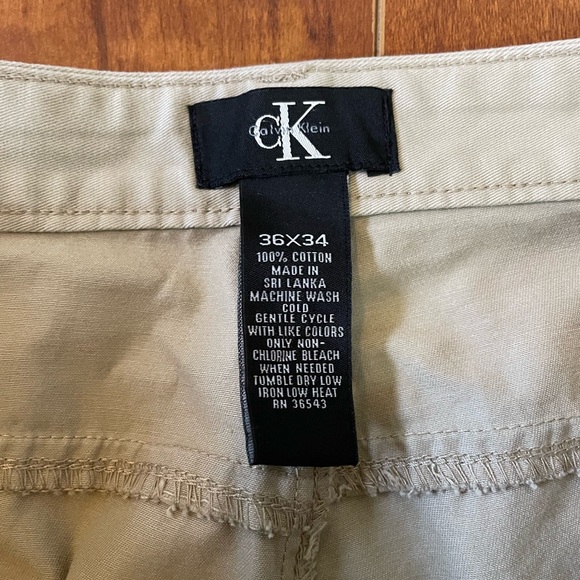 CALVIN KLEIN Khakis Pants Flat Front 36x34 - Picture 8 of 9